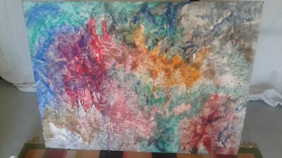 Great abstract expressionist painting by NY students league Rosalind Cohen 30x40