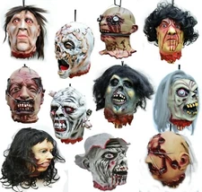 Halloween Zombie Props Severed Hanging Corpse Heads Life Size Foam Body part
