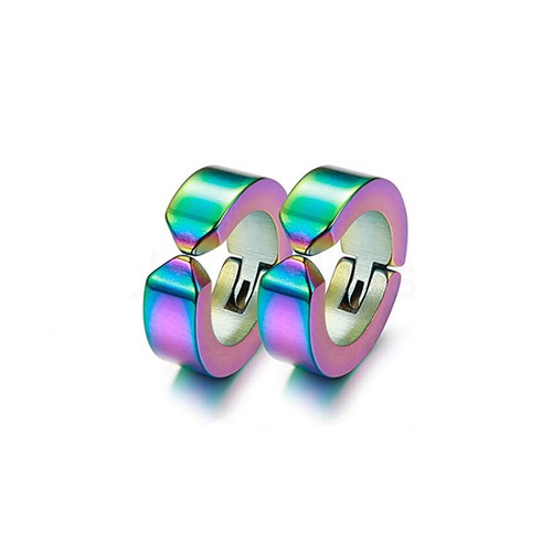 1 Pair Non-Piercing Surgical Steel Clip On Earrings Hoop Huggie Ear Studs Jewel - Picture 13 of 14