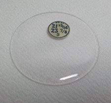GLASS POCKET WATCH CRYSTAL WATCHMAKER SIZE 21 15/16 H 5 REPLACEMENT PART 647