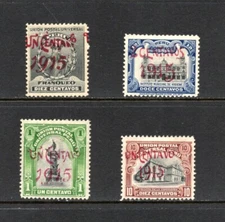 S3486   Peru   1915   SURCHARGED   4v.   MH