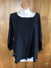 Citron of Santa Monica PM..unique side closure black silk/cotton beautiful 