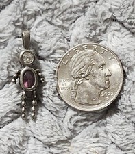 Sterling Silver Children Birthstone Pendant