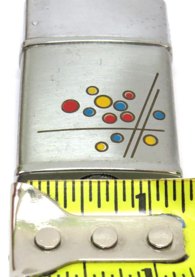 Encendedor de cigarrillos Fisher Sport Japón abstracto colorido vintage pequeño Foto 2 de 4