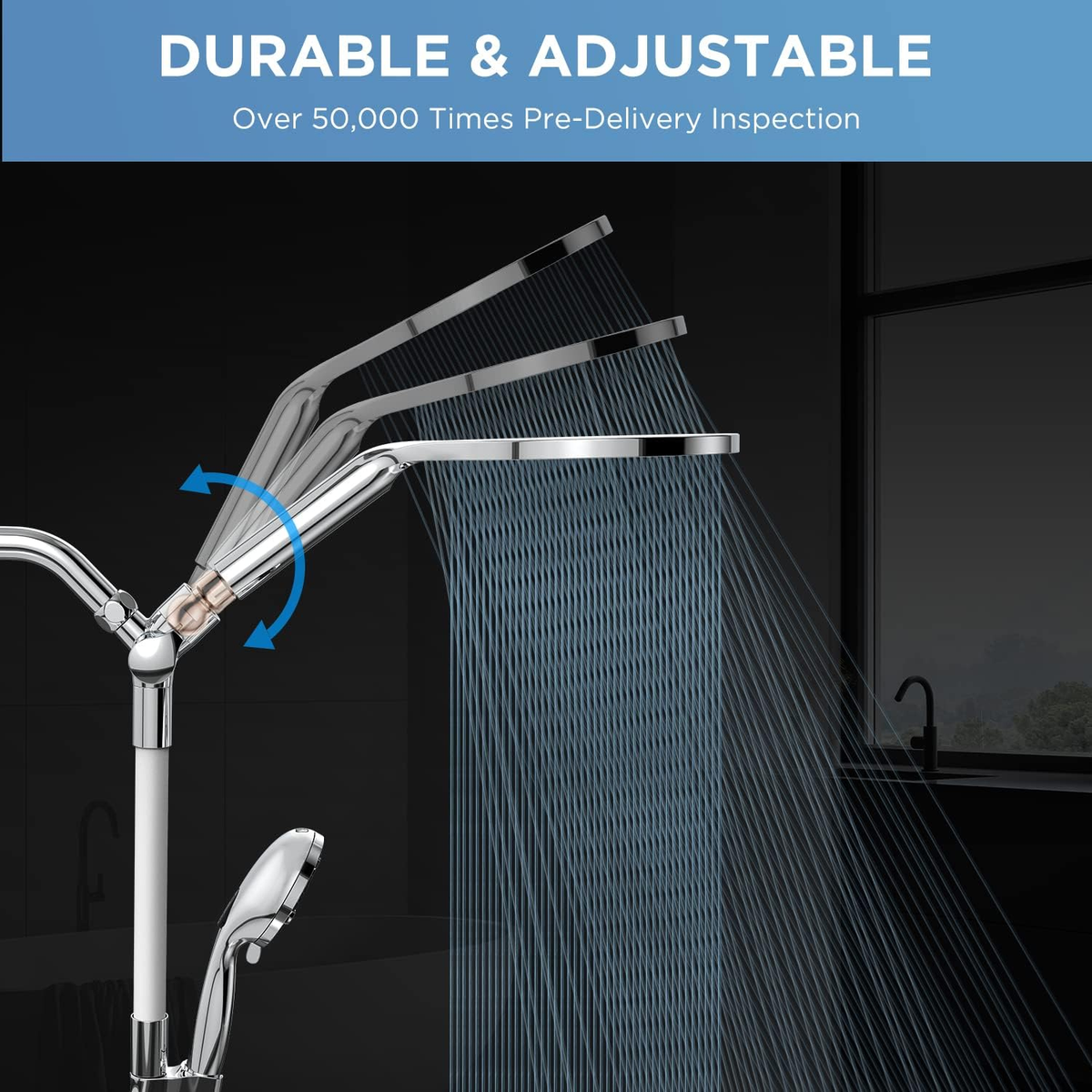 21-Mode Dual Handheld Shower Head Combo, 2-In-1 Rain Shower Heads