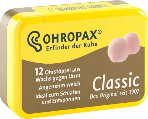 Ohropax CLASSIC ear plugs 12ct./1 box made in Germany