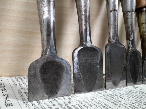 Vintage Japanese Chisel 9set Nomi /Hand Plane Saw Iron Hammer Hand Tool/d69 - Picture 22 of 24