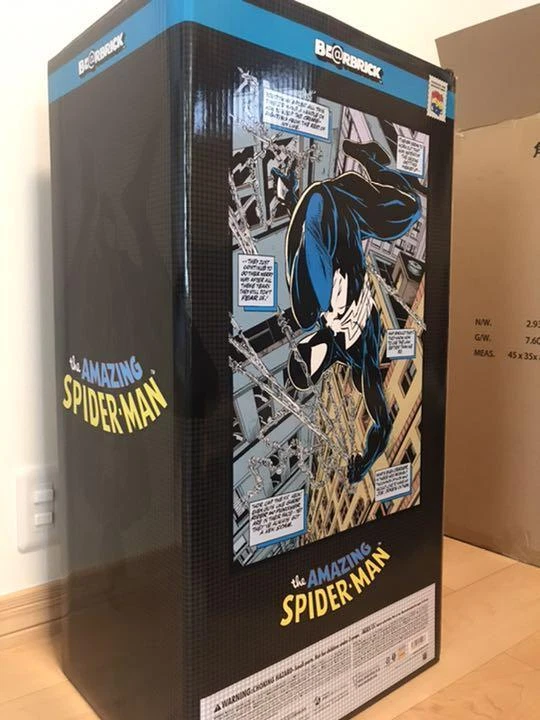BE@RBRICK SPIDER-MAN BLACK COSTUME 1000% Medicom Toy NEW Bearbrick