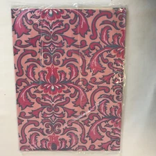 1980's Gift Wrap Paper  Pink Brocade  Floral Craft DIY Retro Two Sheets