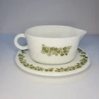 CORNING Pyrex Spring Blossom Crazy Daisy Gravy Boat & Underplate