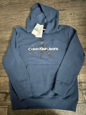 Boy  s Calvin Klein Blue Hoodie NWT Size 14-16