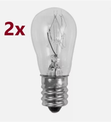 2-PK 6S6/CL 125V 6W S6 Clear E12 Base Light BULB Lamp Quality NEW 210369