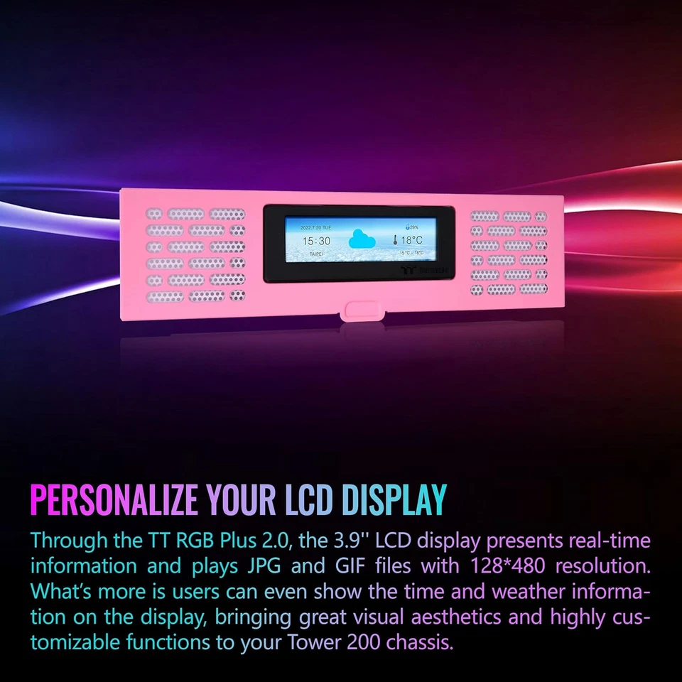 Tower 200 Series Bubble Pink LCD Panel Kit, 3.9" LCD Display, Supported by Tt RG - Image 4 of 4