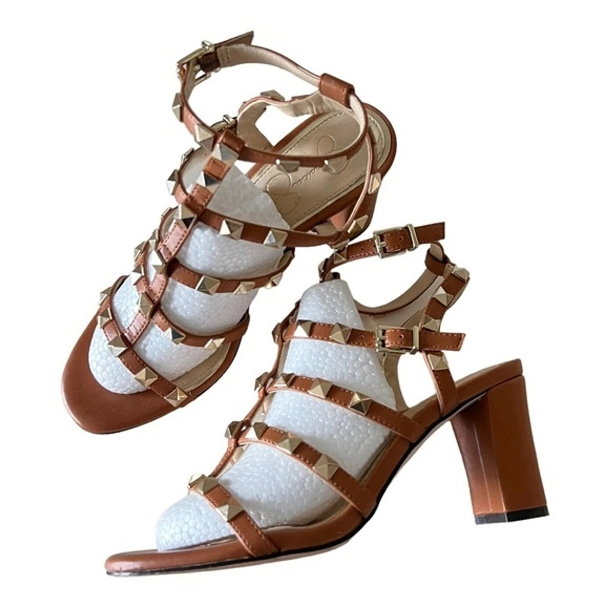 Rockstud block heel sandal dupe store