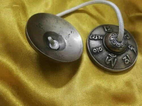 Cymbal Bells Handcrafted Tibetan Meditation Temple Tingsha Brass Chimes 尼泊爾碰鈴 - Picture 2 of 3