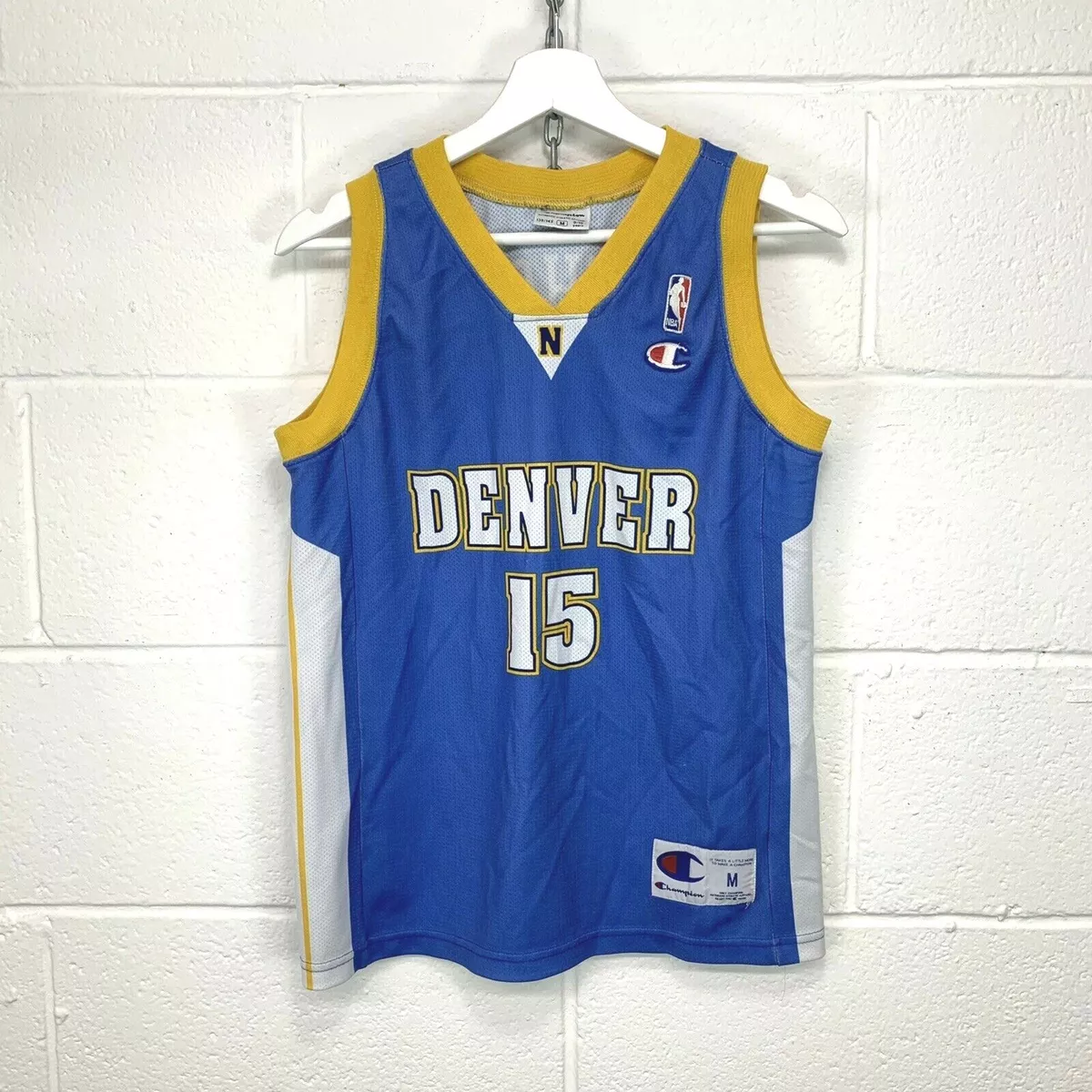 CHAMPION NBA DENVER NUGGETS BASKETBALL VEST JERSEY 15 CARMELO ANTHONY KIDS M