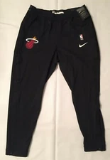 Mens 2XL Nike NBA Miami Heat Black Thermaflex Showtime Snap Pants 923551-010 NWT