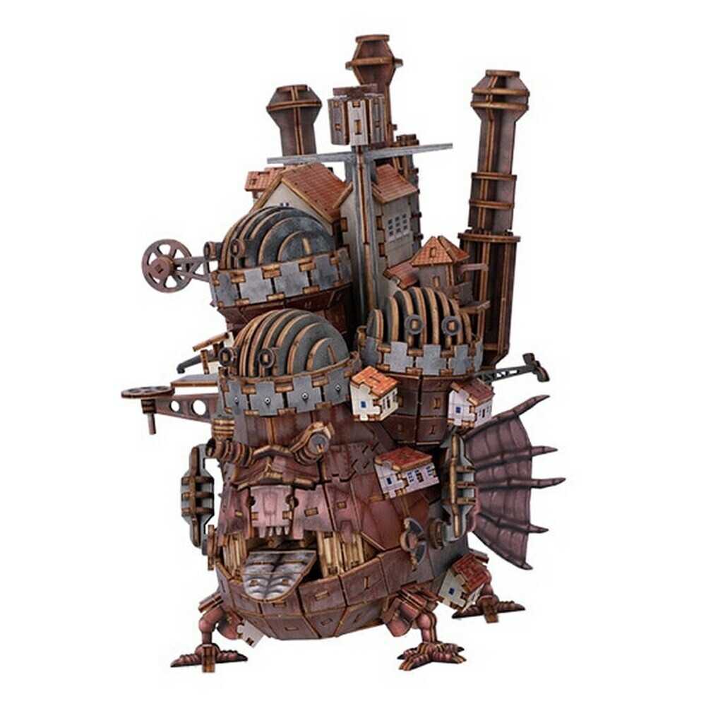 【超希少】ハウルの城 Howl's Castle ki-gu-mi Studio Ghibli Howl's Moving Castle 3D Wooden Puzzle Kit ki-gu-mi