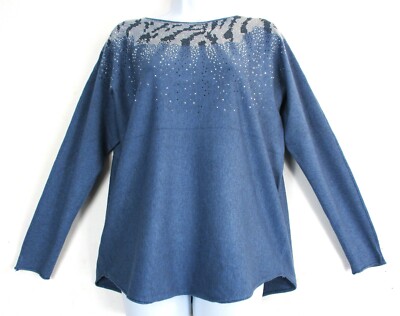 Damen/Frauen Mischfaser verzierter glitzernder Pullover Einheitsgröße: Regular (12-16)