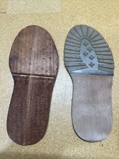 REPLACEMENT FULL LEATHER BEIGE RUBBER BOOT SHOE REPAIR TREAD SOLE NEW NO HEEL