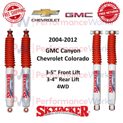 #ad Skyjacker Hydro Shock Set 3 5quot; Front amp; 3 4quot; Rear Lift For Canyon Colorado 4WD $222.05