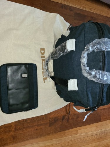 Diesel duffle bag leather and denim 