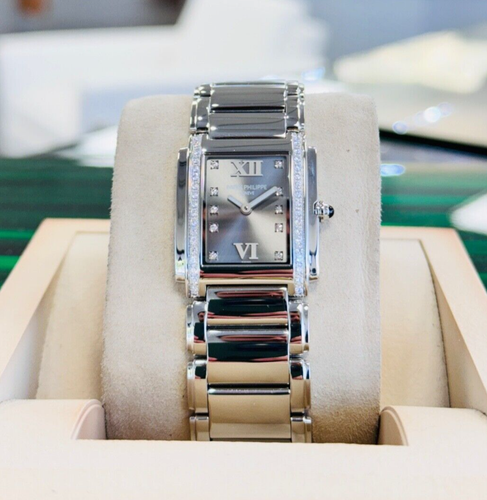 Patek Philippe Twenty 4 Gris Cadran 4910/10A-010 Acier Diamant Femmes Montre - Photo 3 sur 8