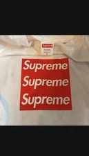 Asspizza x Supreme 2021 Triple Box Logo BOGO WHITE Large Long Sleeve