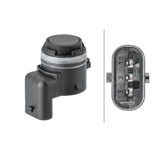 Capteur D'Aide Au Stationnement HELLA 6PX 358 141-771 - 3 Pôles - Compatible Audi, VW, Skoda, Seat - Qualité OEM