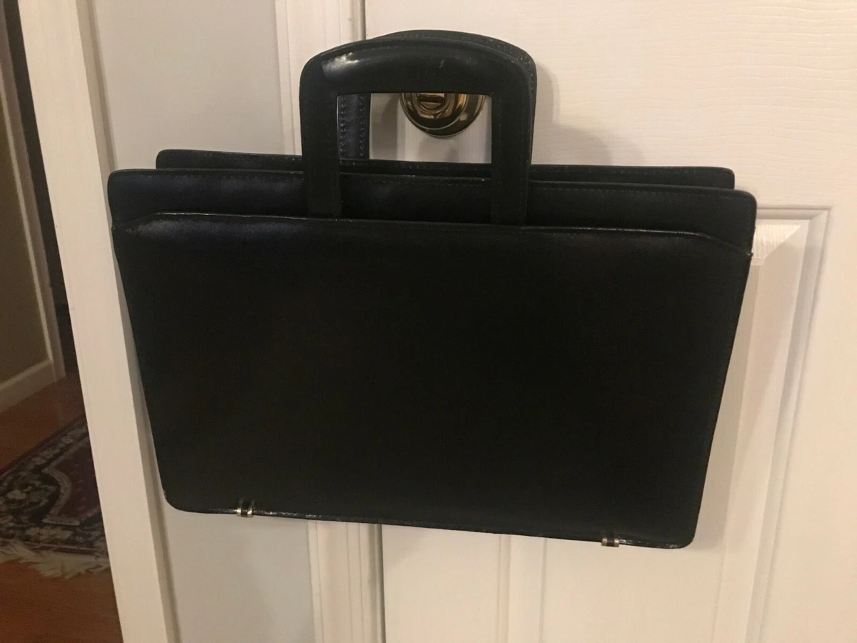 Mallard Leather Portfolio Case 17x 11 1/2 x 4 1/2” Business Case BLACK |  eBay