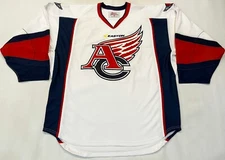 Ripon Athletic Armstrong Cooper Wing Hockey Jersey Sz 54 White USA Sewn blank
