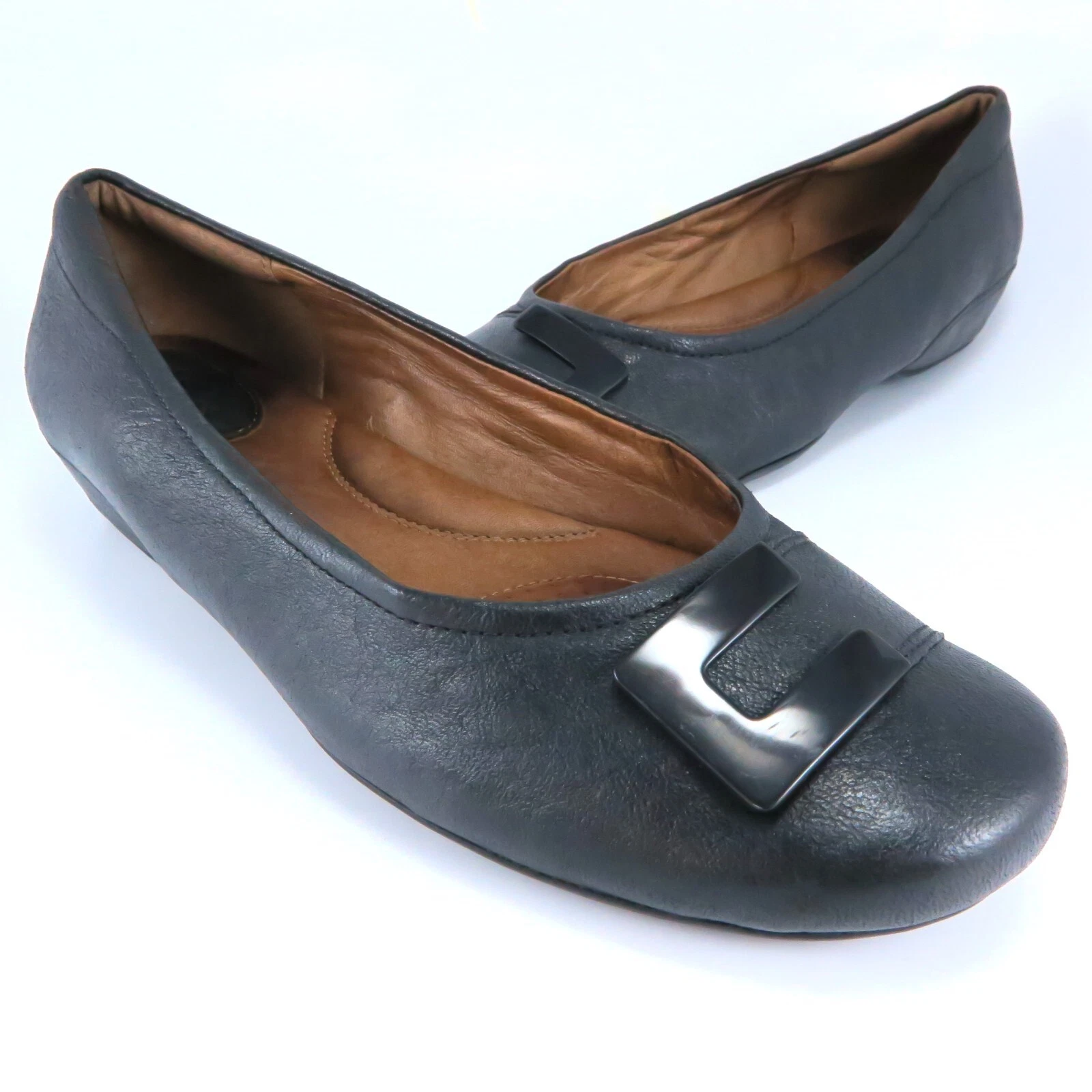 Mocassini ballerine Clarks Artisan CONCERT CHOIR da donna taglia 6 5 M in pelle nera