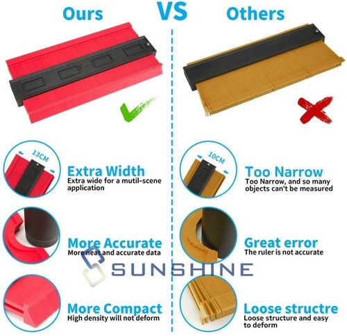 10inch Shape Contour Duplicator Profile Meter Tiling Laminate Tiles Edge Shaping - Picture 8 of 20