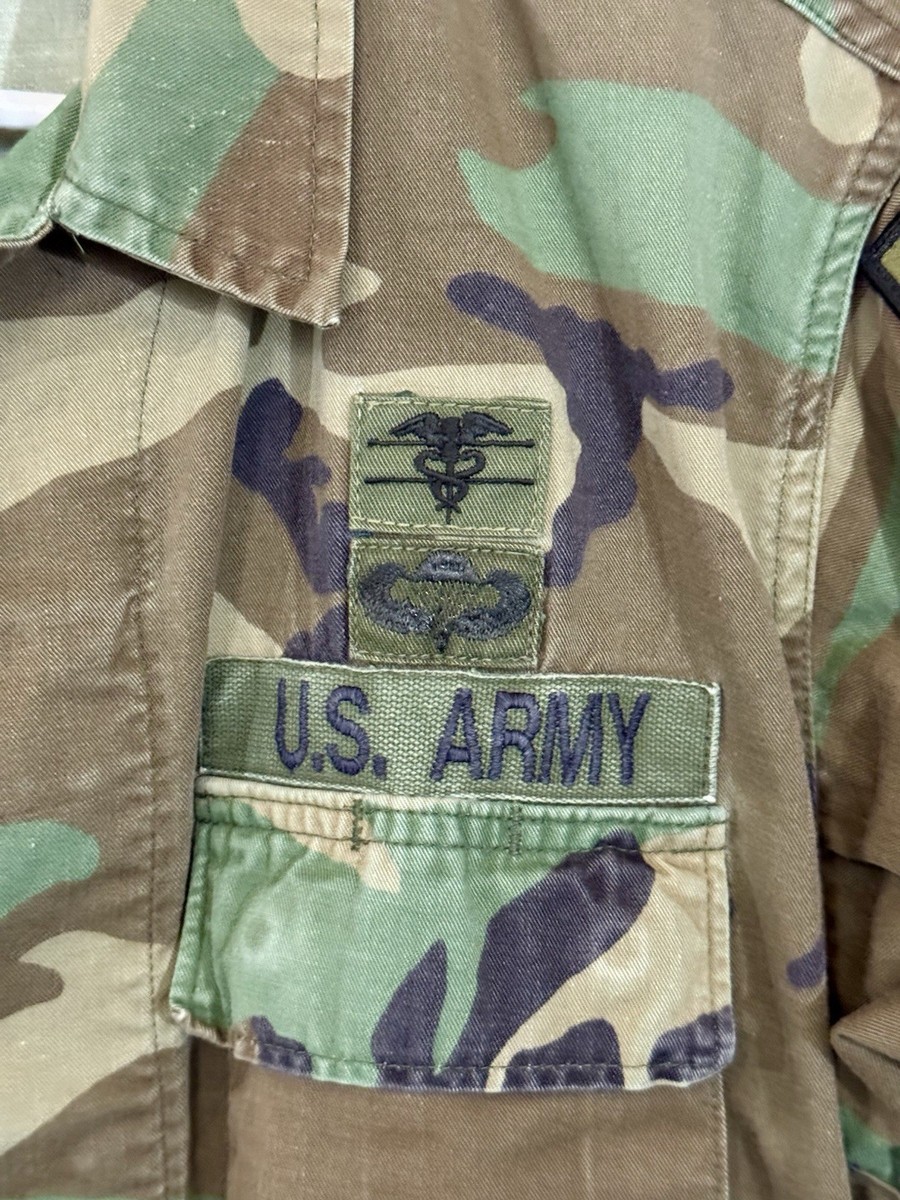 80’s US ARMY 1980s BDU Battle Dress Uniform 1981 M81 Woodland Shirt - 11th ACR