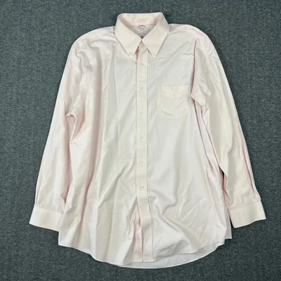 Brooks Brothers Madison Button Up Shirt Mens 17-35 Pink Non-Iron Supima Cotton - Image 1 of 4