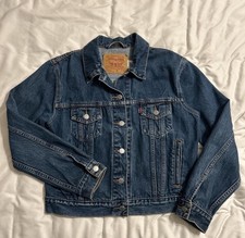 Vintage Levi’s Dark Wash Trucker Jacket 2001 Made In USA women’s medium