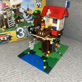 Lego Creator 3-in-1 Treehouse Lakeside Hut Farmyard Barn 31010 Retired 2013
