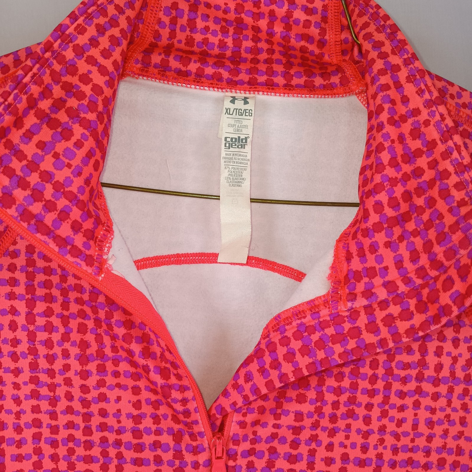 Under Armour ColdGear Pullover Wms XL  fitted Geometric Lightweight Long Sleeve thumbnail 2