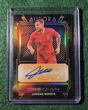 Jordan Morris /50 2020-21 Panini Obsidian Aurora Autographs Electric  Orange   