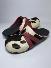 Sanita Cowhide Fur Clogs USA Size 41 Women Size 10.5