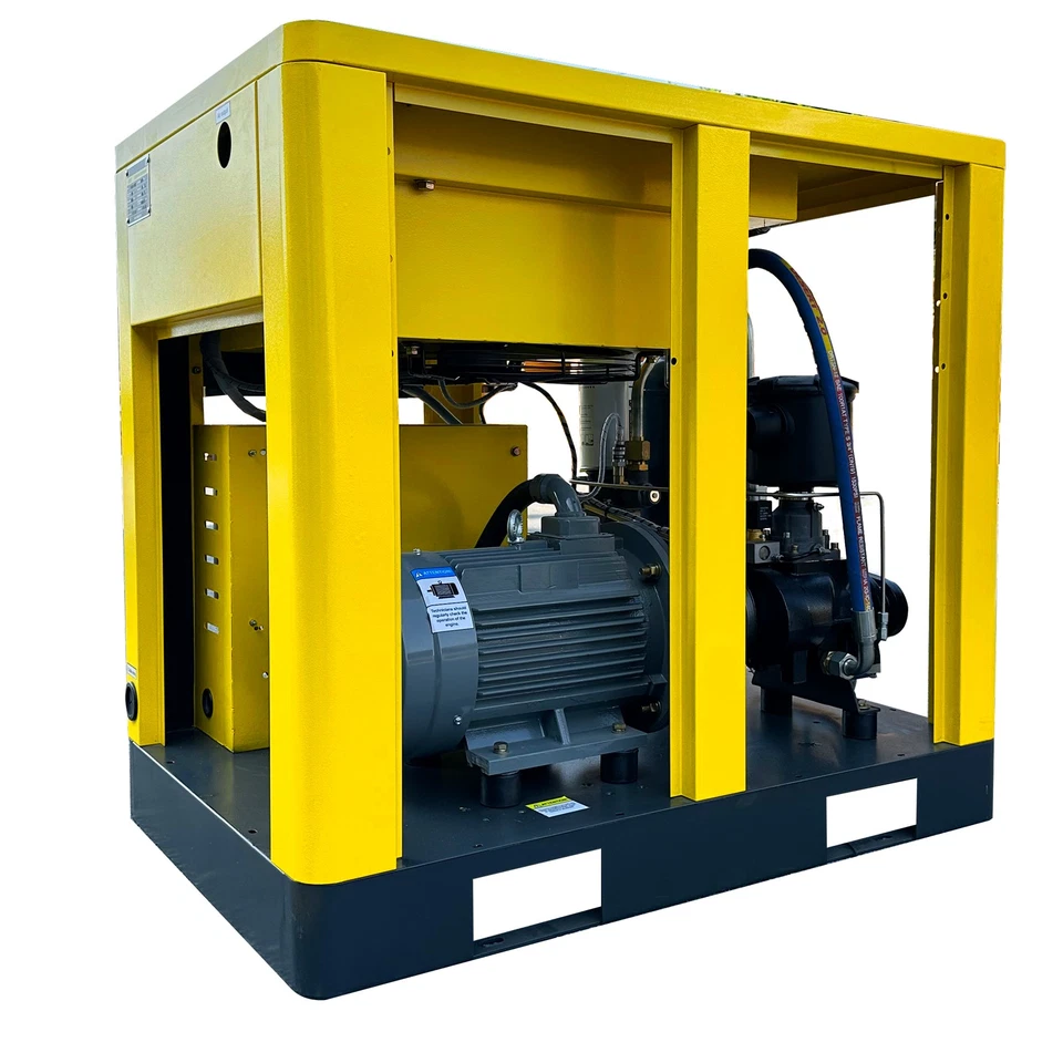 81CFM 20HP 3Phase 125PSI Rotary Screw Air Compressor  w/ 220V Refrigerated Dryer - Image 4 of 4