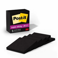 Post-it Super Sticky Notes, 3 in x 3 in, 5 Pads, 70 Sheets/Pad 654-5SSSC
