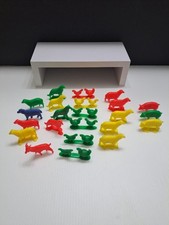 Vintage Lot 23 Plastic Colorful Animals Sheep, Dog, Pigs, Chickens Figures
