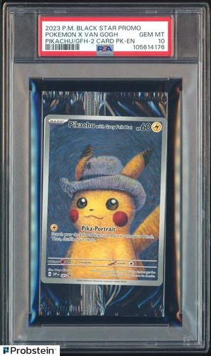 Pokemon Pikachu with Grey Felt hat Van Gogh 085 Graded Sealed Promo PSA 10