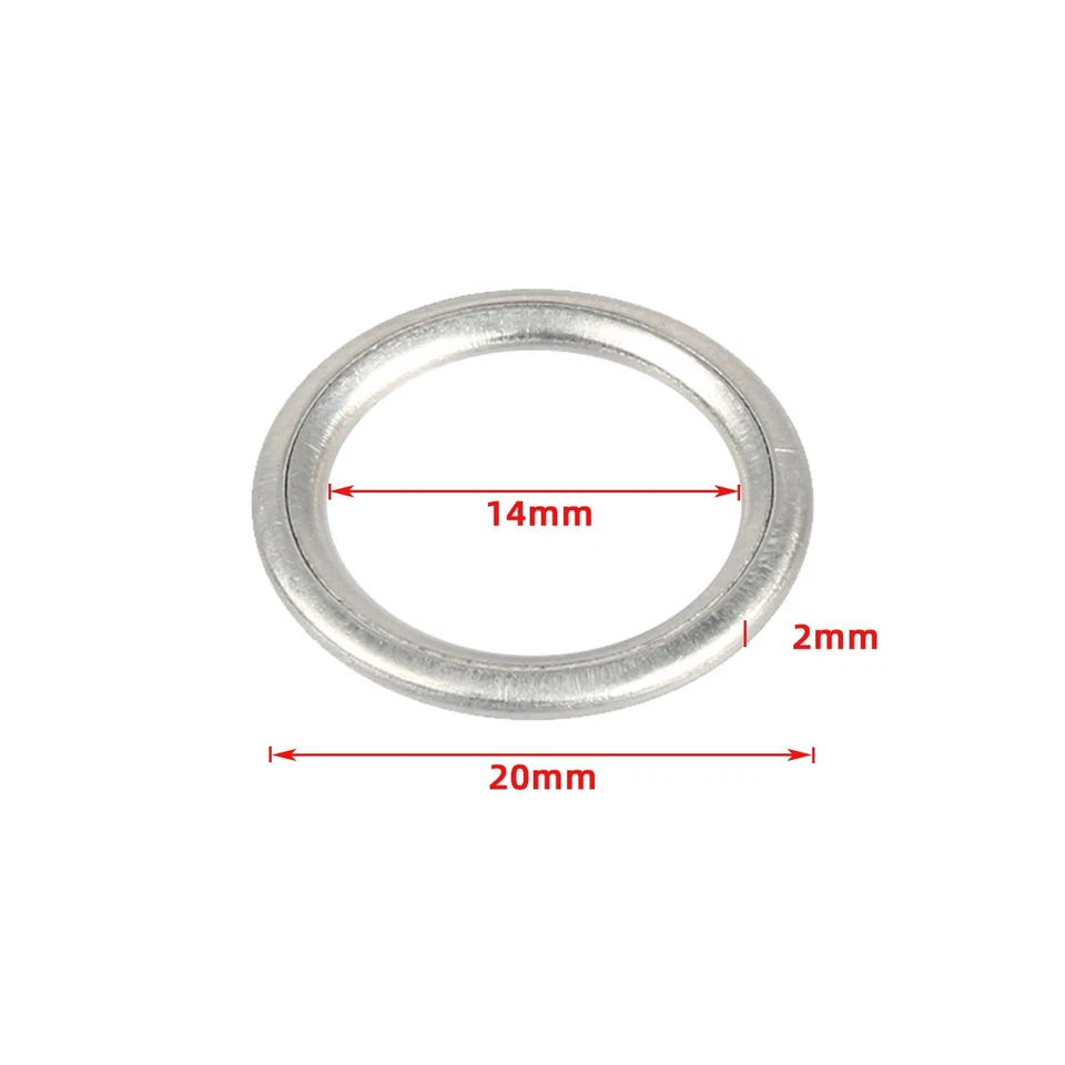 25Pcs N0138157 Aluminum Oil Pan Screw Washer For AUDI SQ5 Q7 RS4 RS5 RS7 S4 - Image 2 of 4