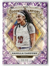 2025 Upper Deck Goodwin Champions #60 Kamilla Cardoso Purple Diamond #/99 SP