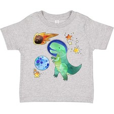Inktastic Tyrannosaurus Rex Vs. Meteor Fun Space Dinosaur Toddler T-Shirt Dino T