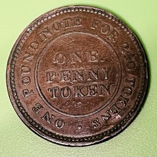 Flint Lead Works 1813 One Penny Token, Flintshire, Nice Condition