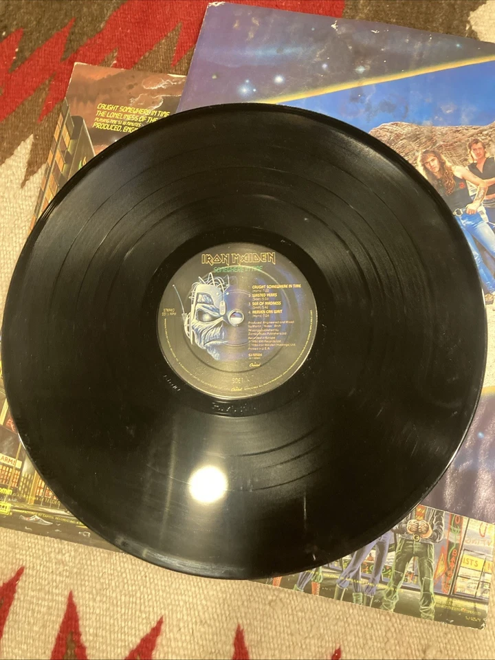 Iron Maiden "Somewhere In Time" LP 1986 Capitol Records R-143652 - Image 3 of 4