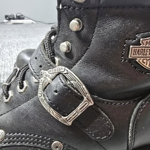 Harley-Davidson Riding Boots Womens 9.5 Black Leather Motorcycle Biker 81034 - Picture 8 of 18